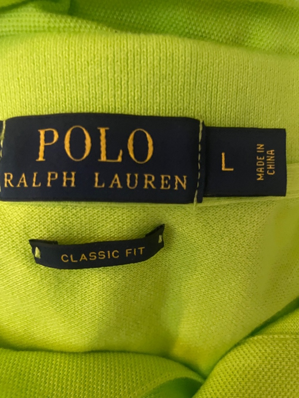 Ralph Lauren Men’s High-Visibility Lime Polo Shirt - Picture 3 of 3